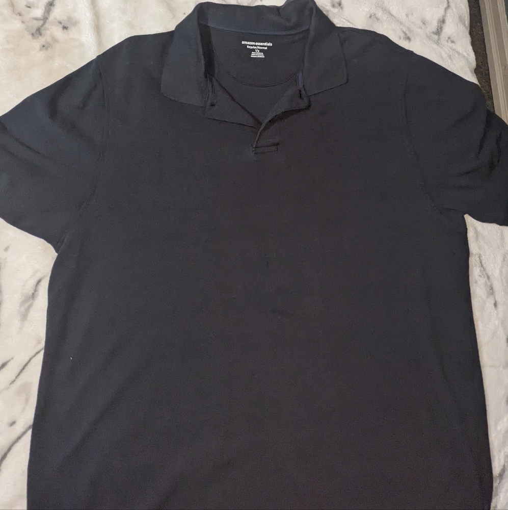 Amazon Essentials Large Men Polo Shirt Navy Blue